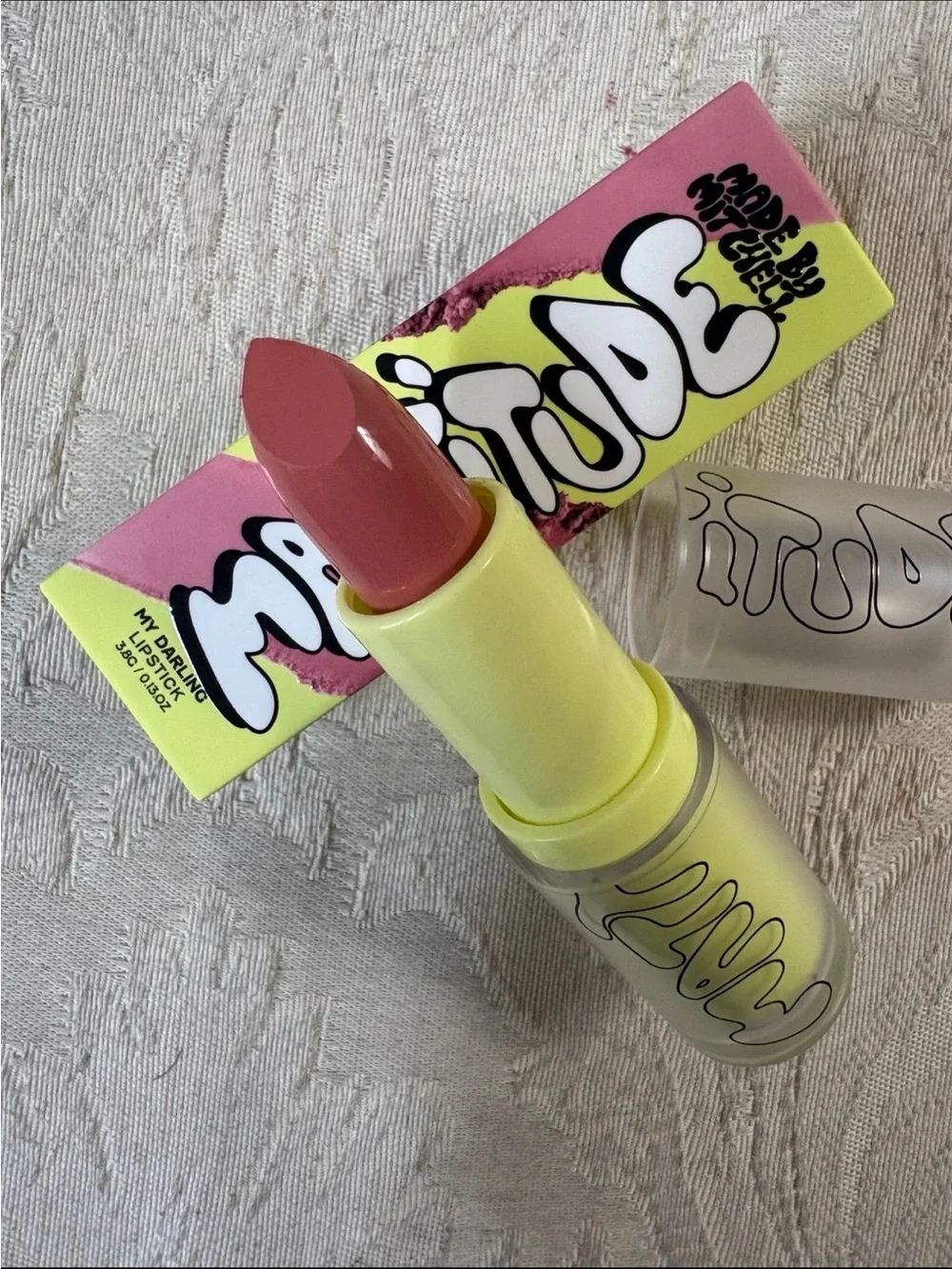 Made by Mitchell Hollipop Mattitude Lipstick in My Darling BNIB